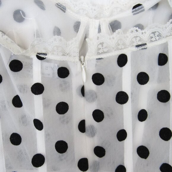 Vy’s Closet Fashion Polka Dot Dress Women's Size S Long Sleeve Lingerie. Sleeves - Picture 14 of 14